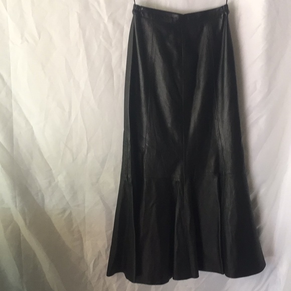 Black leather skirt